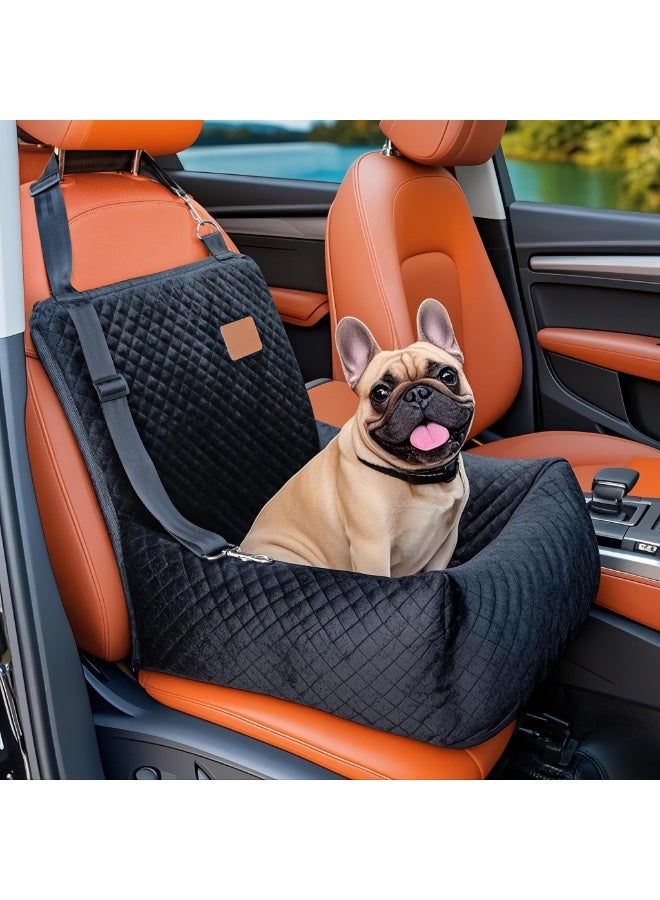 Dog Car Seat Pet Booster Seat Pet Travel Safety Car Seat,The Dog seat Made is Safe and Comfortable, and can be Disassembled for Easy Cleaning(Solid Black) - Image 1